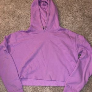 Pink/purple cropped hoodie